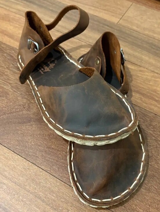 Bespoky Shoes - Bespoky Turkish Leather Handmade Barefoot Sandals Brown 37